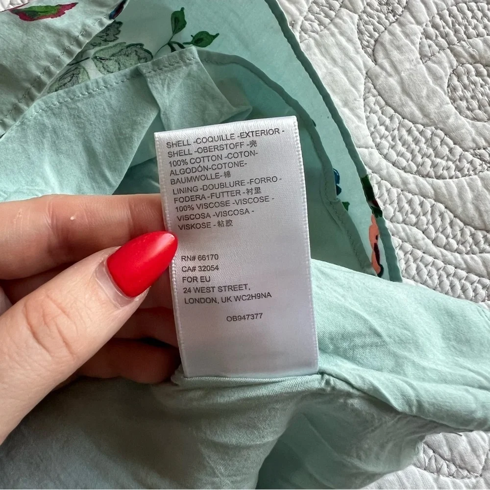 Urban Outfitters x Laura Ashley - Penelope Babydoll Mini Dress - Blue - Picture 8 of 14